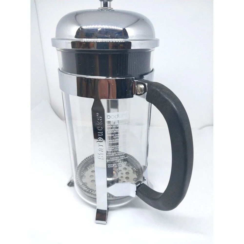 Bodum Starbucks French Press Glass & Stainless Steel 4 Cups 9.5